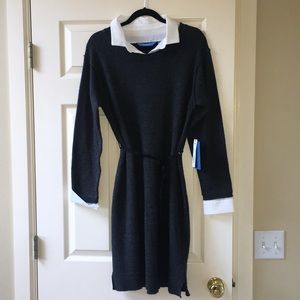 Simply Vera Vera Wang Sweater Dress w/t Collar L